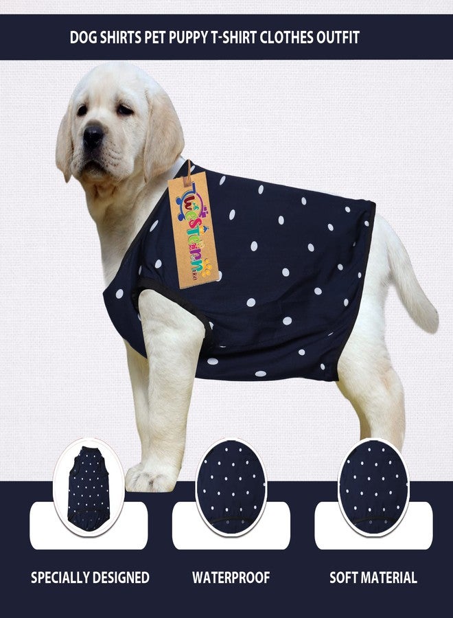 Western Era Funky Soft Cotton Dog T-Shirt | Comfortable & Breathable Dog Clothing | Sleeveless Vest Puppy Outfit |(Polka Blue) (XSmall) (12inches) - Image 3